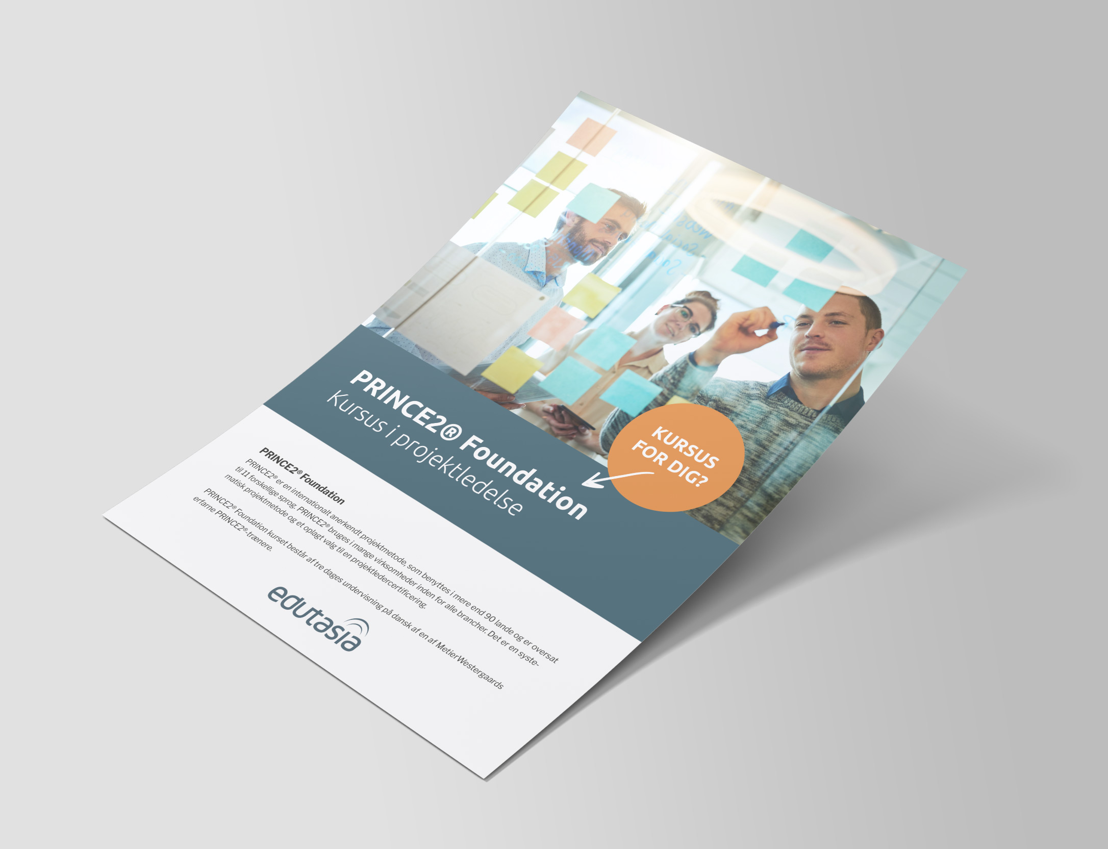 Mock Up Flyer Projektledelse Prince2 Foundation