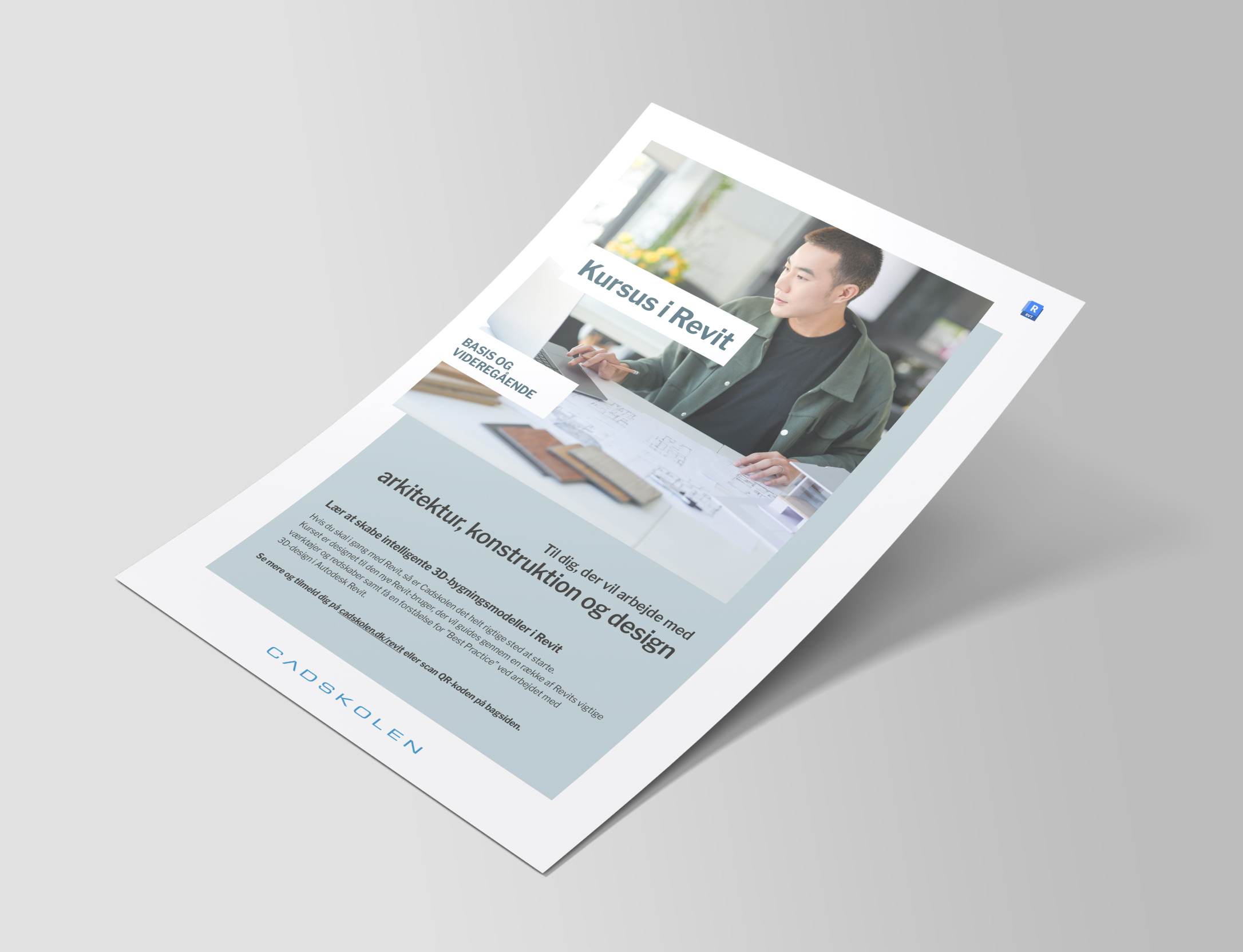 Mock Up A4 Flyer Cadskolen Revit